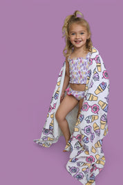 SWEET SUMMER DREAM SMOCKED TANKINI TWO PIECE SWIM SUIT