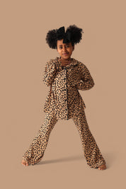 LEOPARD DREAM GIRL'S FLARE SET