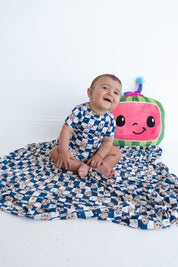 Dream Big Little Co x CoComelon JJ STARRY NIGHT CHECKERS DREAM SHORT SET
