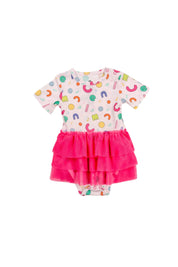 Dream Big Little Co x CoComelon ALPHABET DREAM TUTU SHORT SLEEVE BODYSUIT DRESS