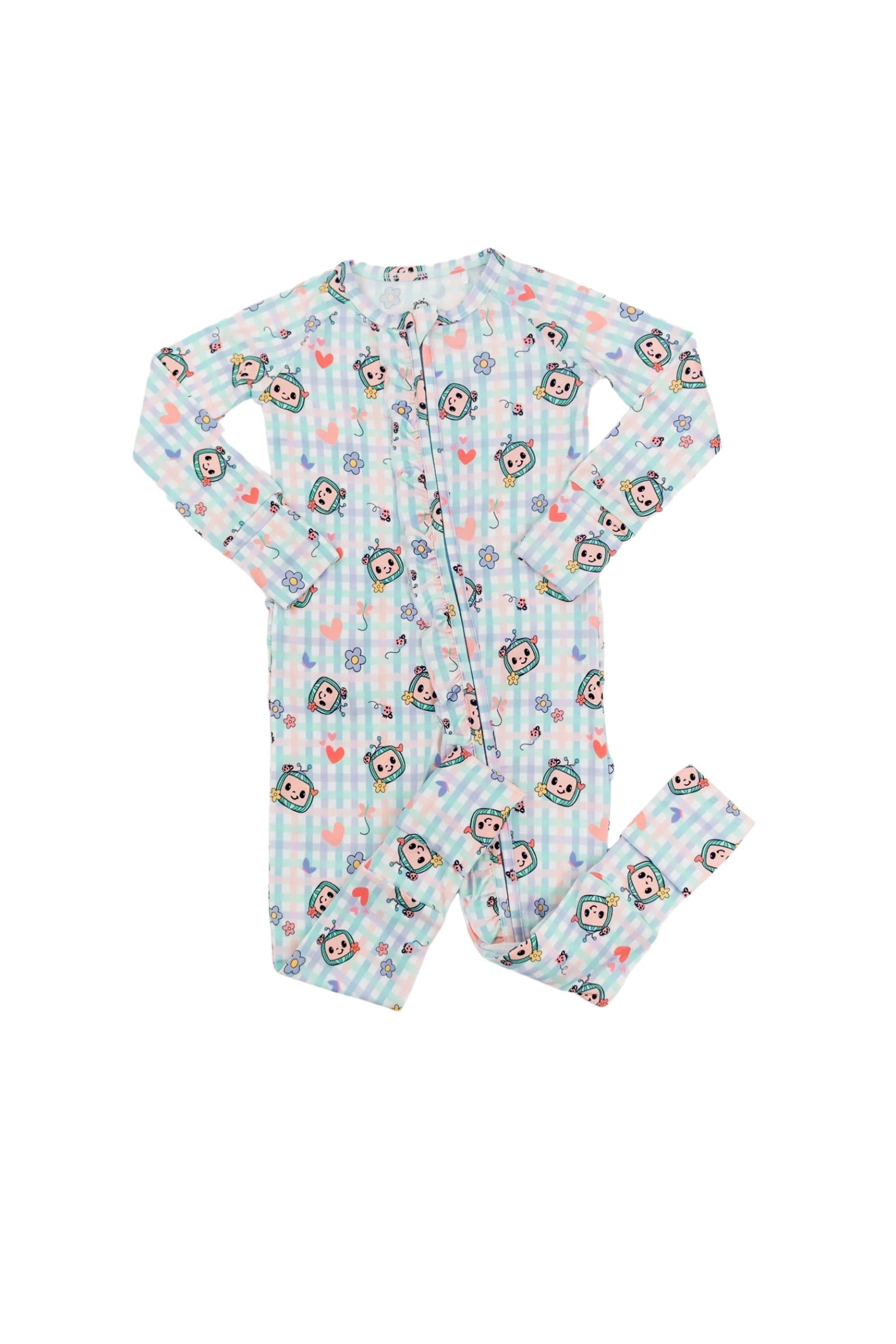 Dream Big Little Co x CoComelon SPRINGTIME MELON DREAM RUFFLE ROMPER