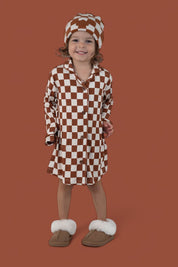 COPPER CHECKERS GIRL'S DREAM GOWN