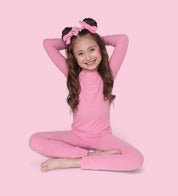 BELLA PINK RIB DREAM BOW HAIR CLIPS