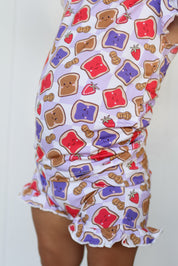 EXCLUSIVE PEANUT BUTTER JELLY TIME DREAM RUFFLE SHORT SET