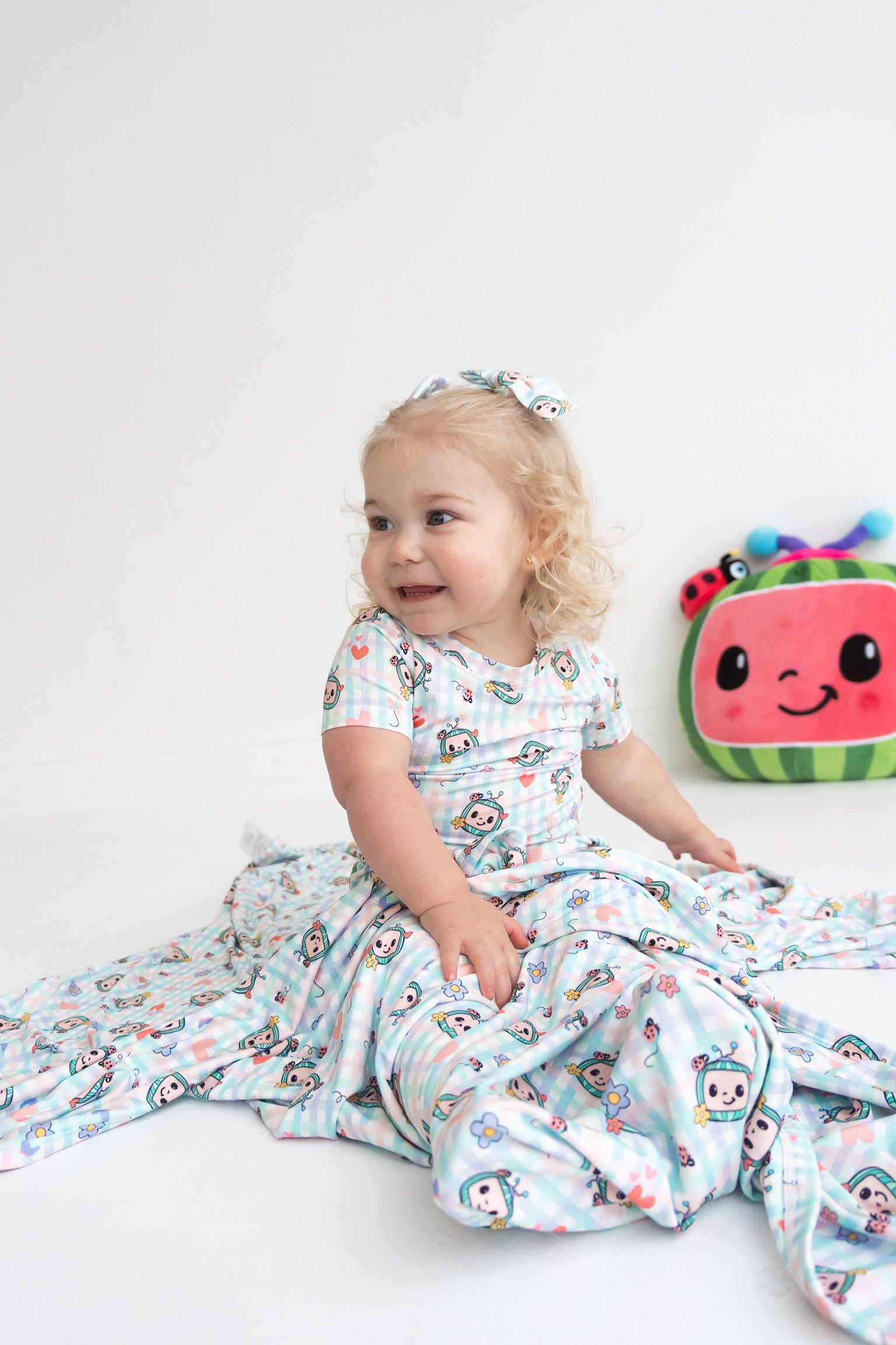 Dream Big Little Co x CoComelon SPRINGTIME MELON DREAM SHORT SET