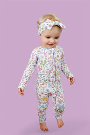 BOW GARDEN DREAM RUFFLE ROMPER