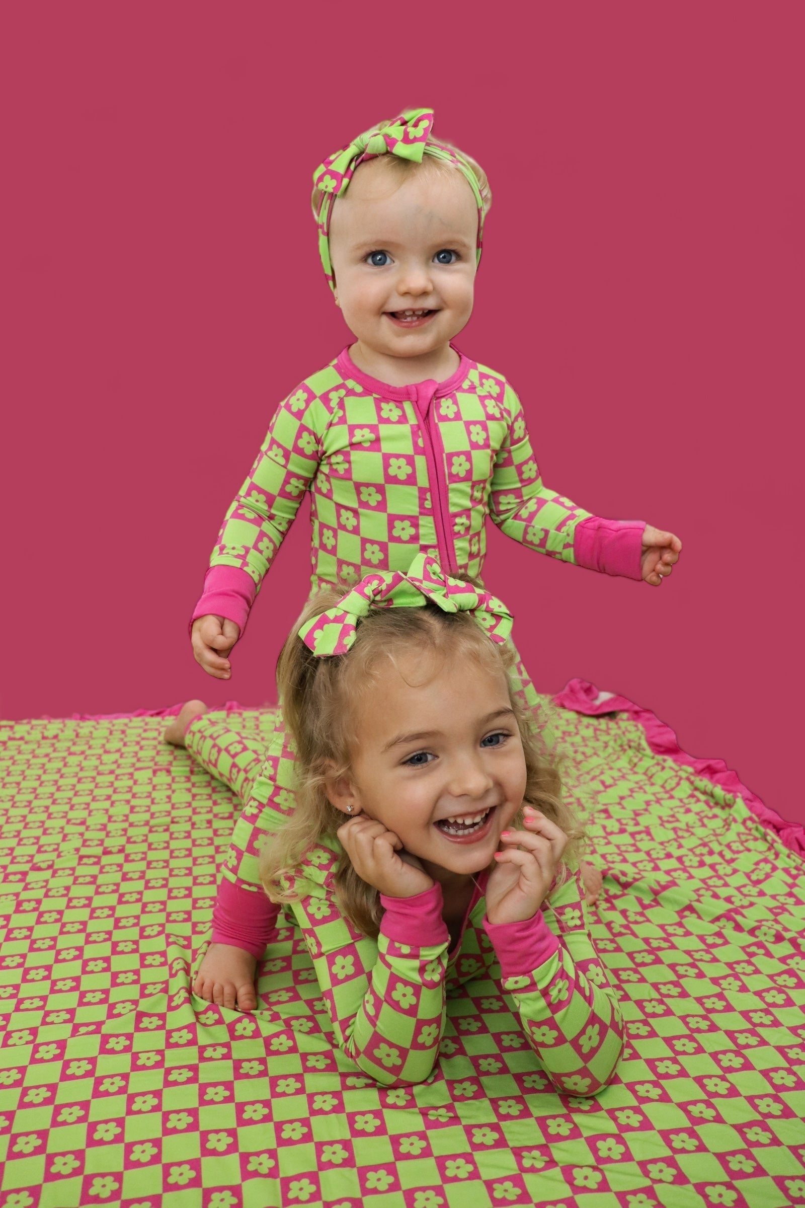 WILD DAISY CHECKERS DREAM ROMPER