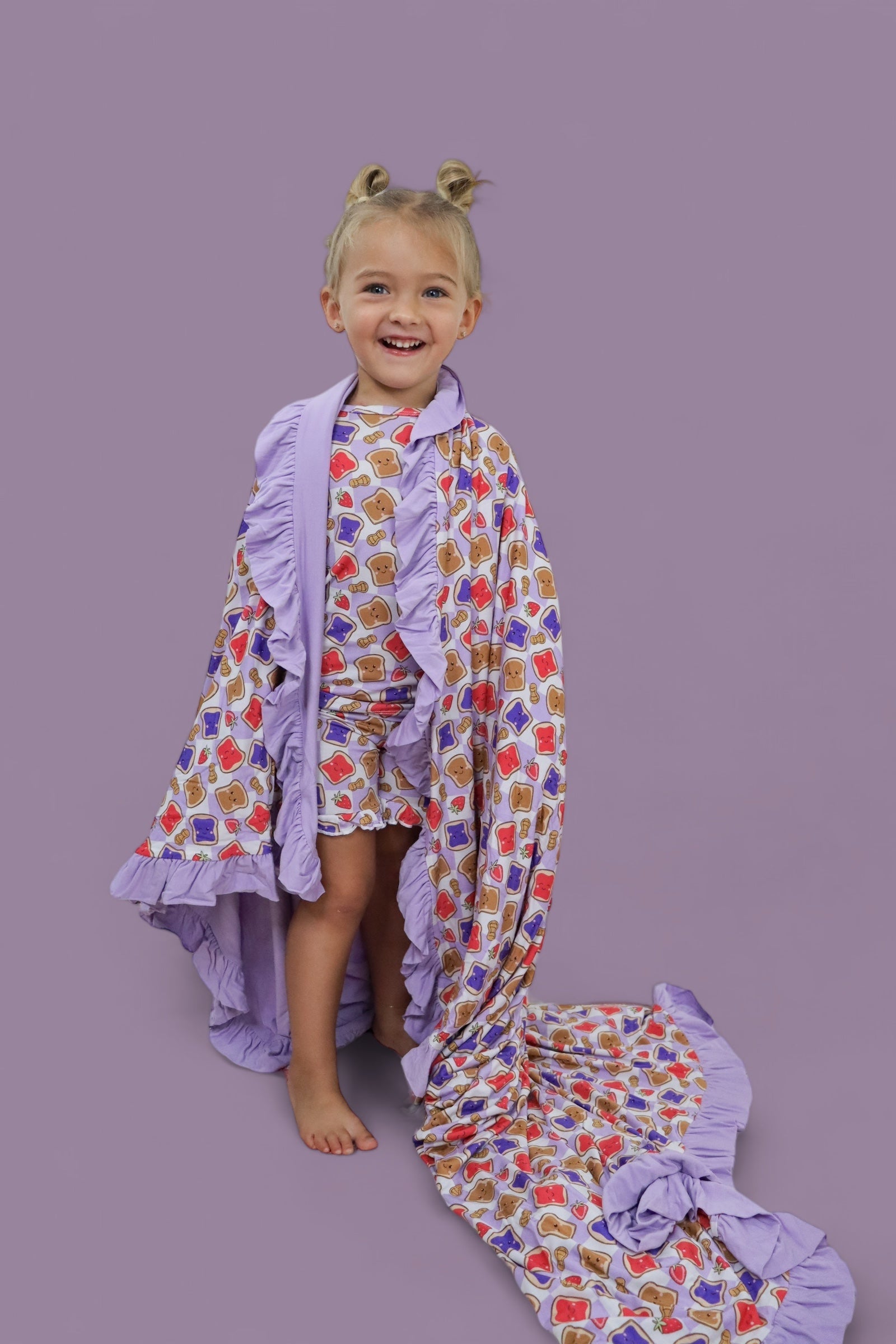 EXCLUSIVE PEANUT BUTTER JELLY TIME DREAM RUFFLE SHORT SET