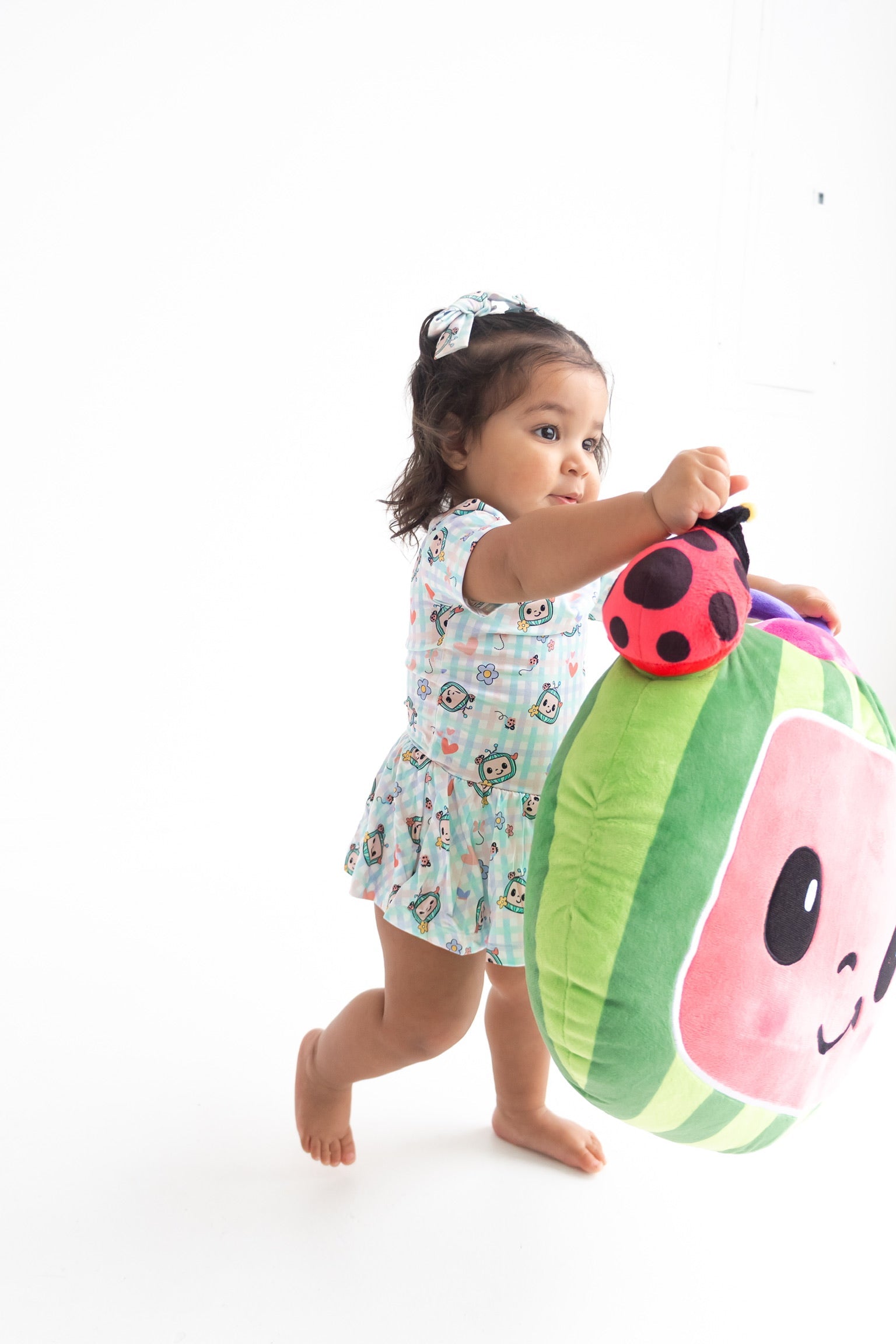Dream Big Little Co x CoComelon SPRINGTIME MELON DREAM BODYSUIT DRESS