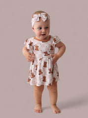 COZY BEAR DREAM CAP SLEEVE BODYSUIT DRESS