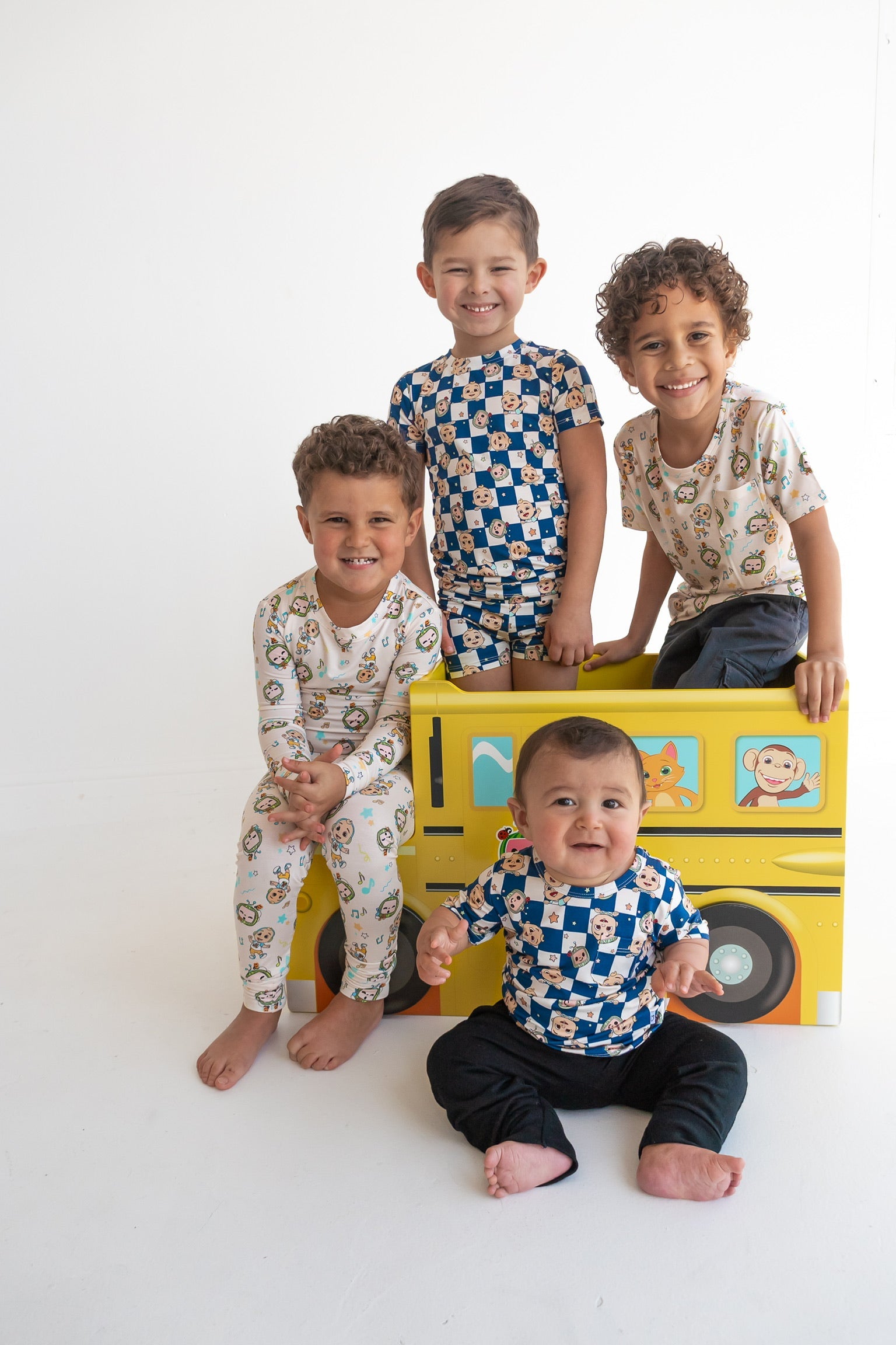 Dream Big Little Co x CoComelon JJ STARRY NIGHT CHECKERS DREAM SHORT SET