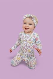BOW GARDEN DREAM RUFFLE ROMPER
