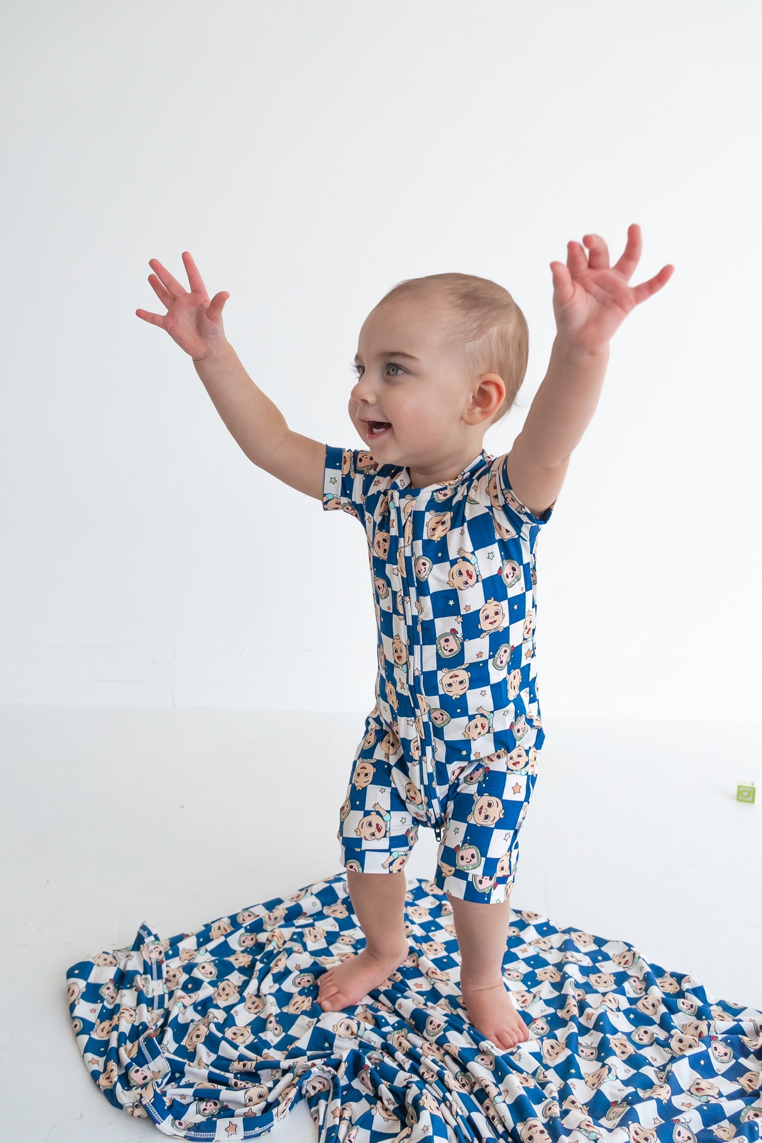 Dream Big Little Co x CoComelon  JJ STARRY NIGHT CHECKERS DREAM SHORTIE