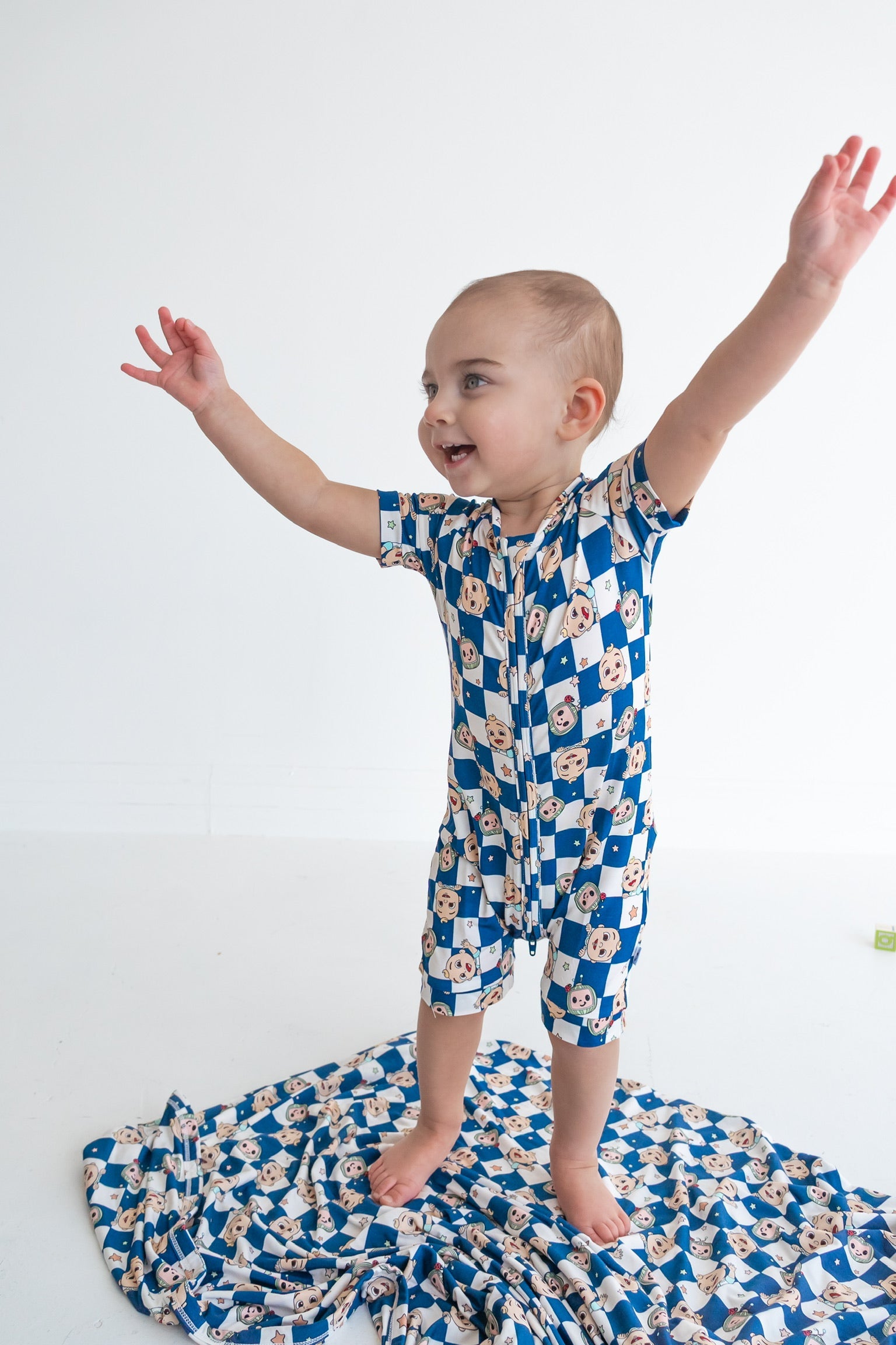 Dream Big Little Co x CoComelon  JJ STARRY NIGHT CHECKERS DREAM SHORTIE