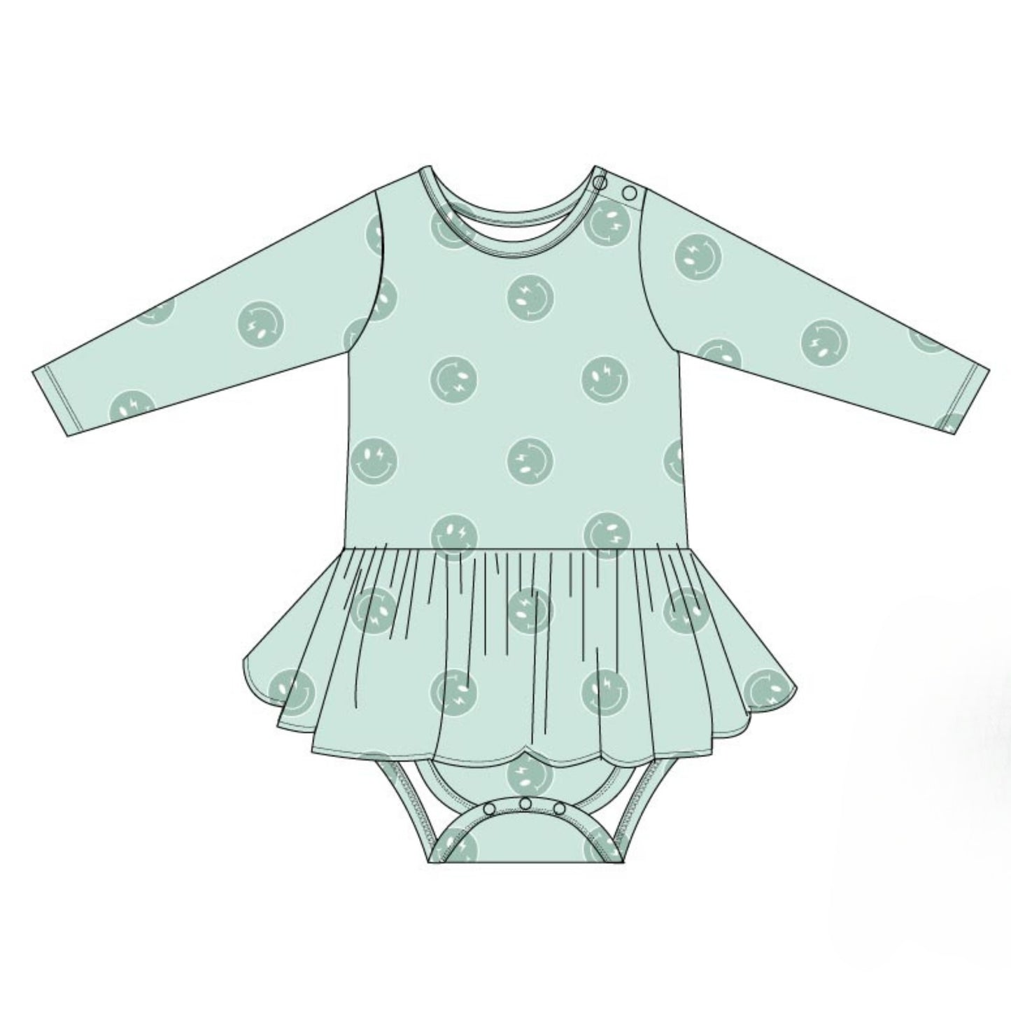 (preorder) Spearmint Smiles | Twirl Dress