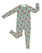 Bamboo Zip Romper | Gingerbread Gingham