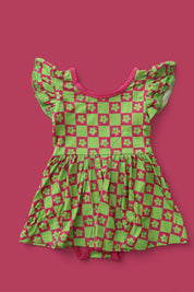 WILD DAISY CHECKERS DREAM BODYSUIT DRESS