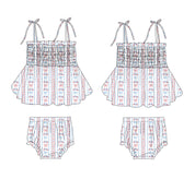Caroline - Smocked Diaper Dress Set