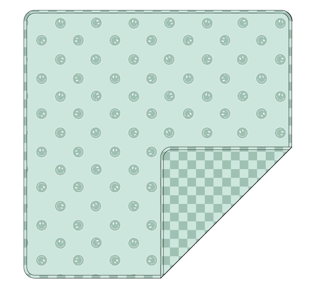 (preorder) Spearmint Smiles/Green Check | Blanket