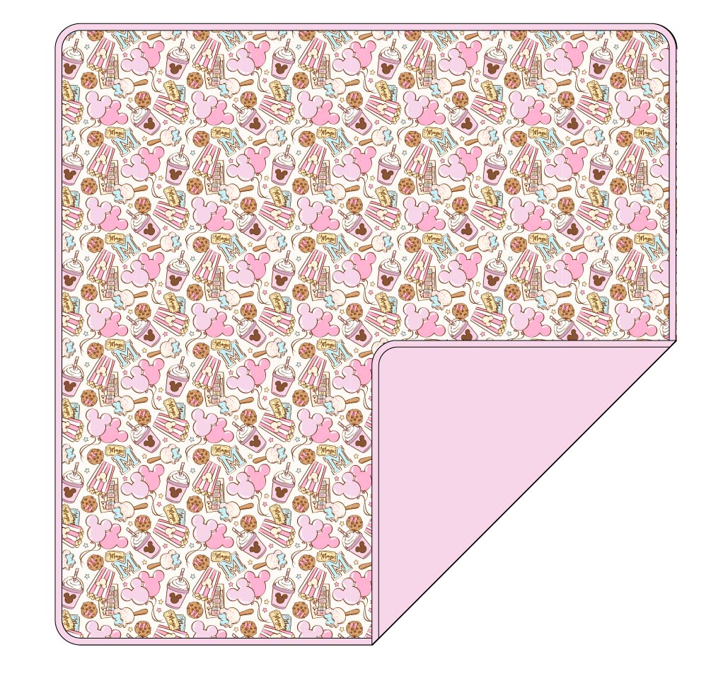(preorder) Snacks, pink | Blanket