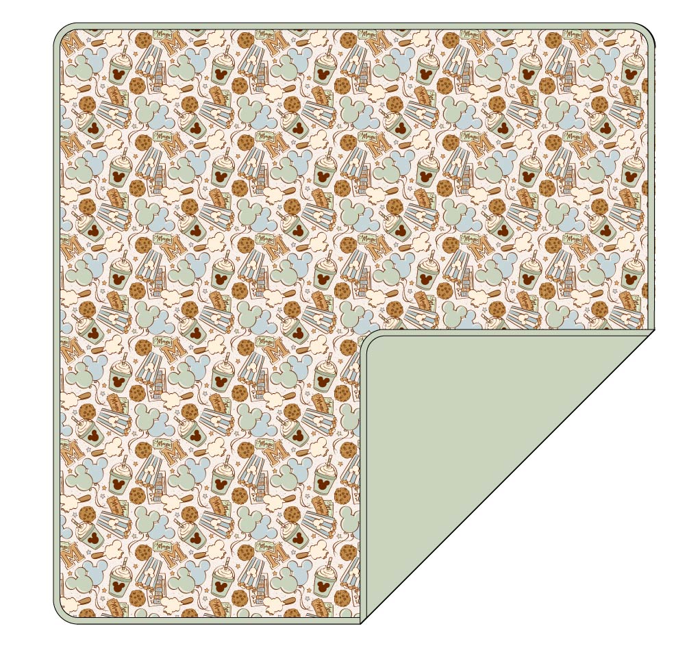 (preorder) Snacks, blue | Blanket