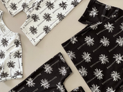 Bamboo Shorts Set | Palm Style Black