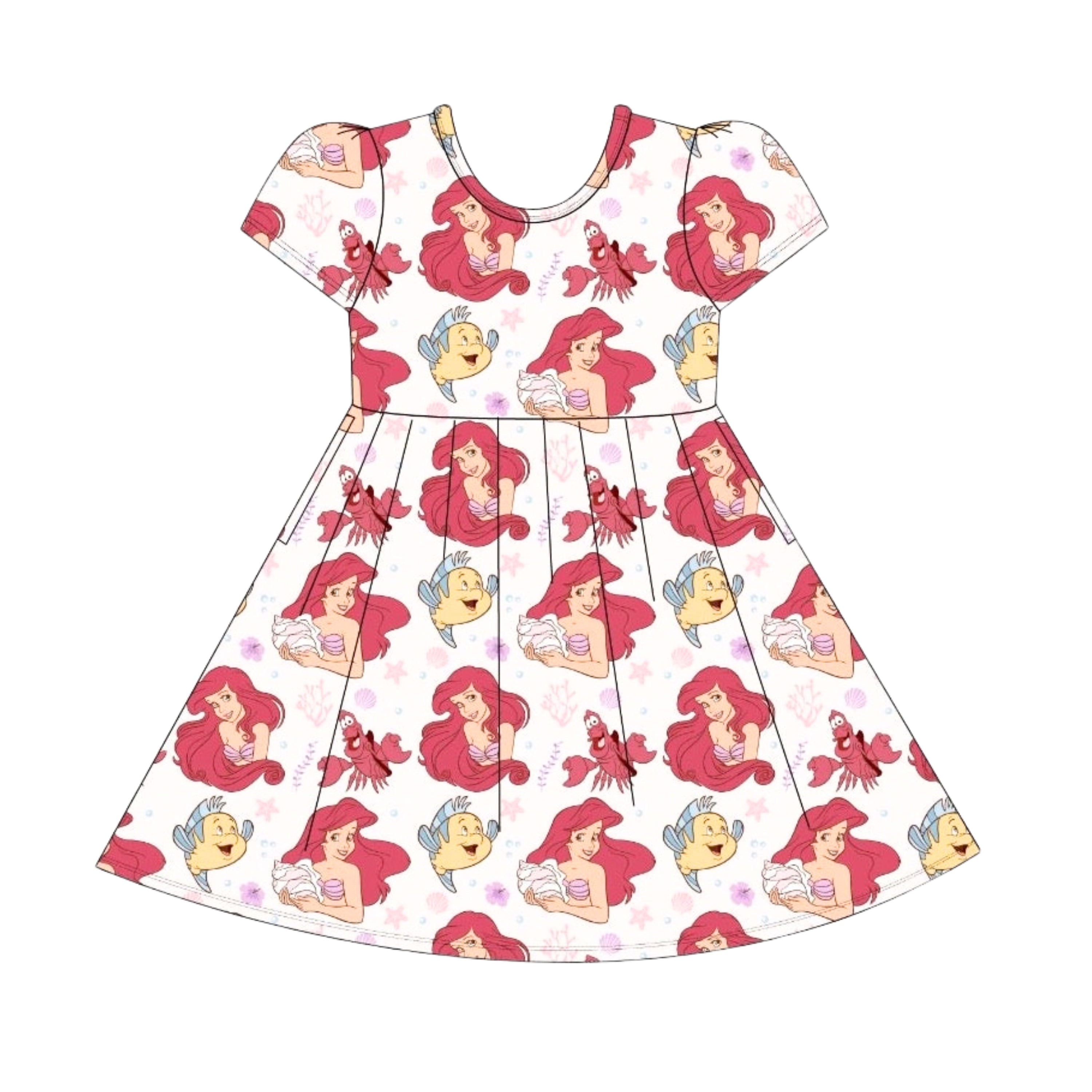 Coral Cutie - Skater Dress
