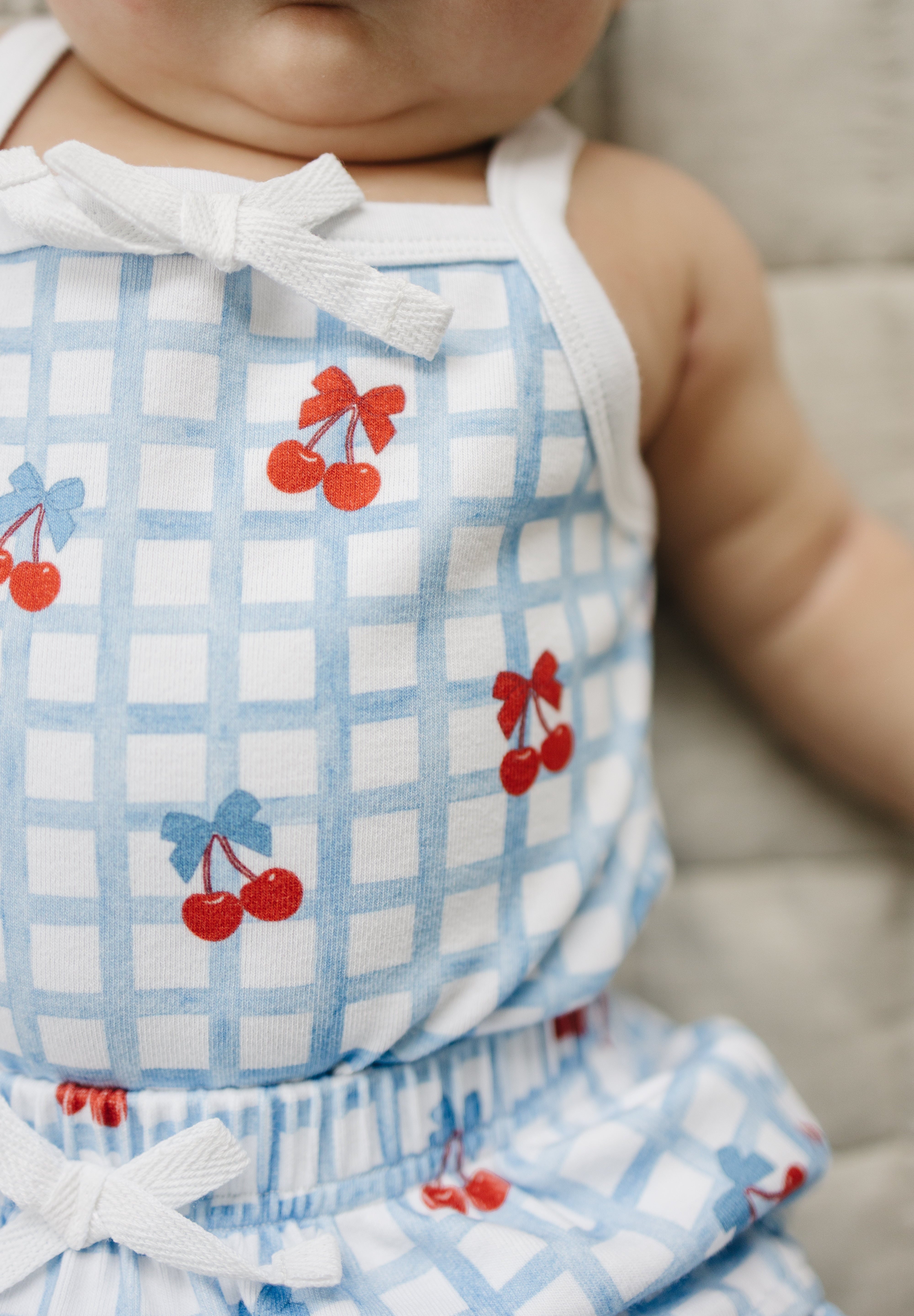 Shorts Set | Gingham Cherry