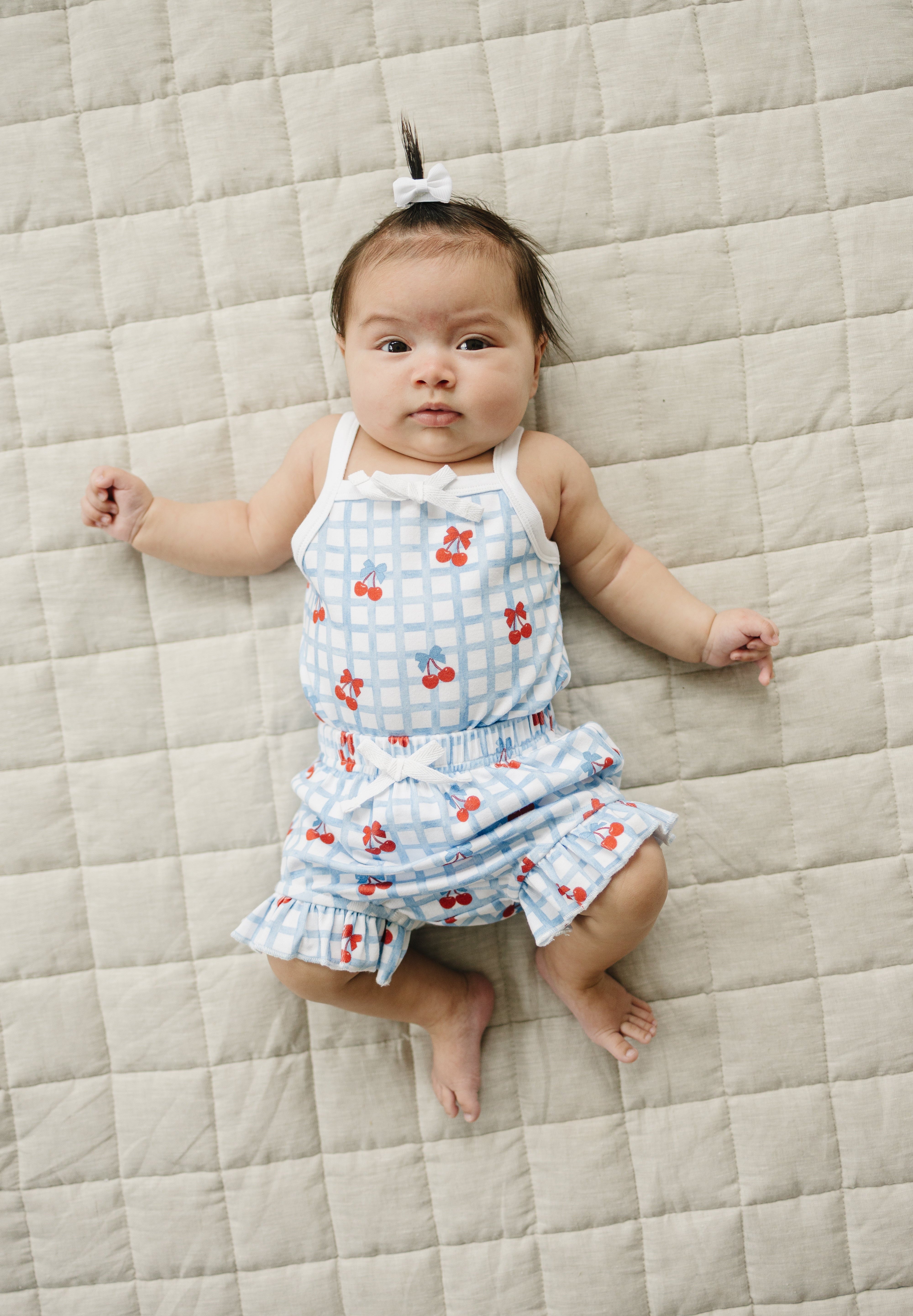 Shorts Set | Gingham Cherry