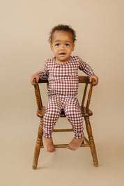 Bamboo Two Piece Set | Chocolate Gingham