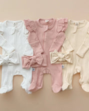 Organic Zip Footie Set | Milk