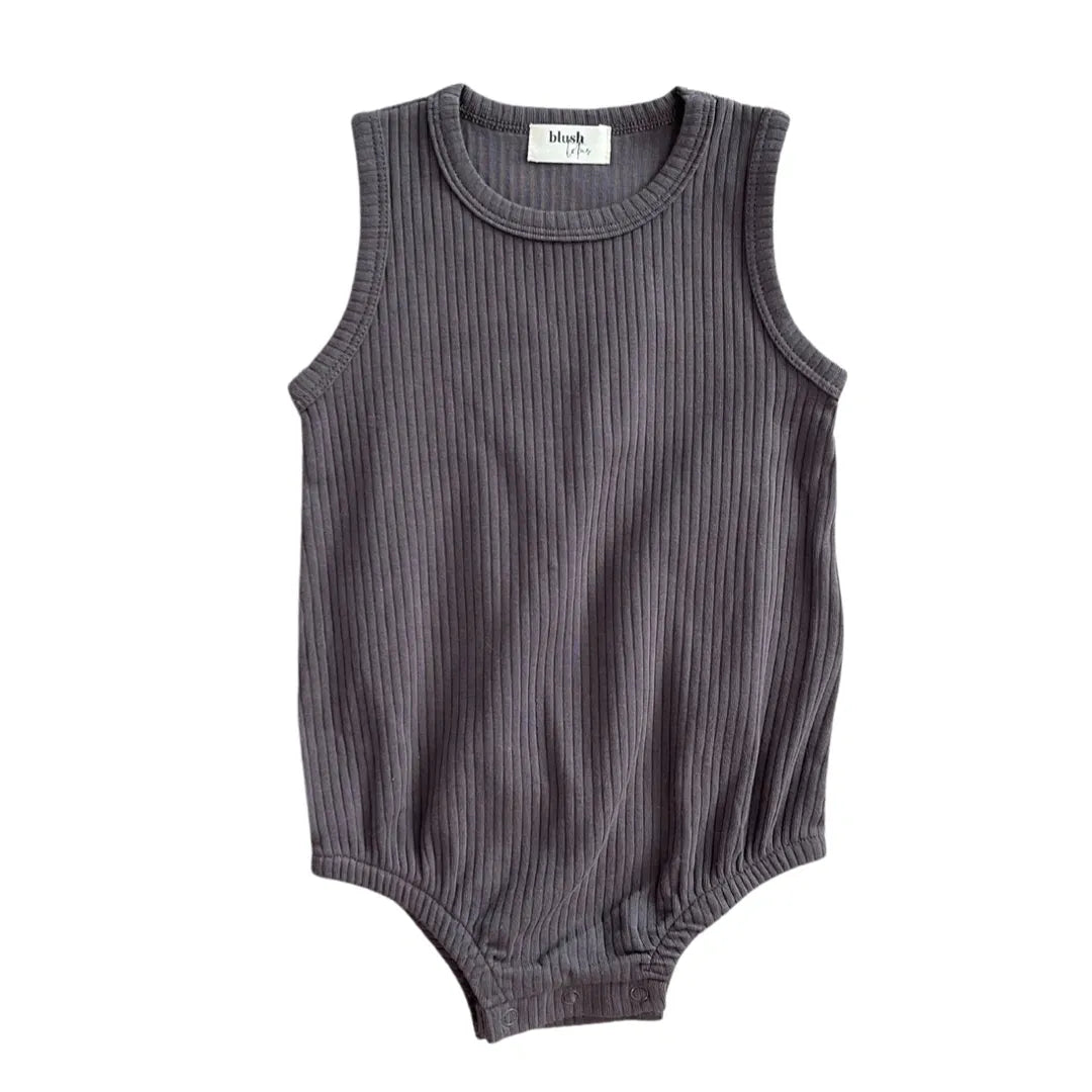Presley Bodysuit | Sleeveless | Coal