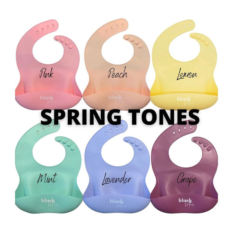 Blush Lotus Silicone Bib