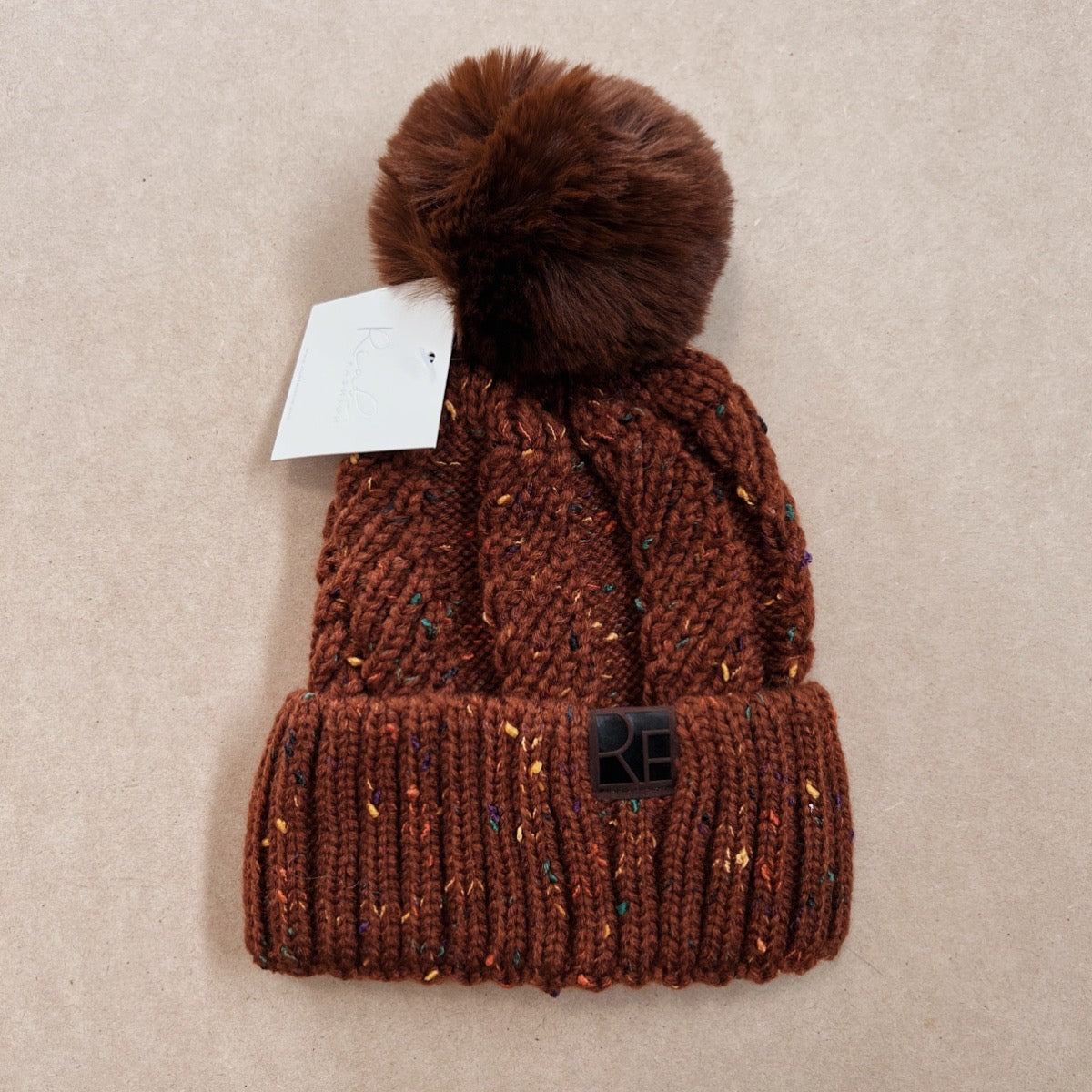 RUST | Confetti pom beanie