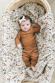 Harvest Floral Muslin Swaddle Blanket