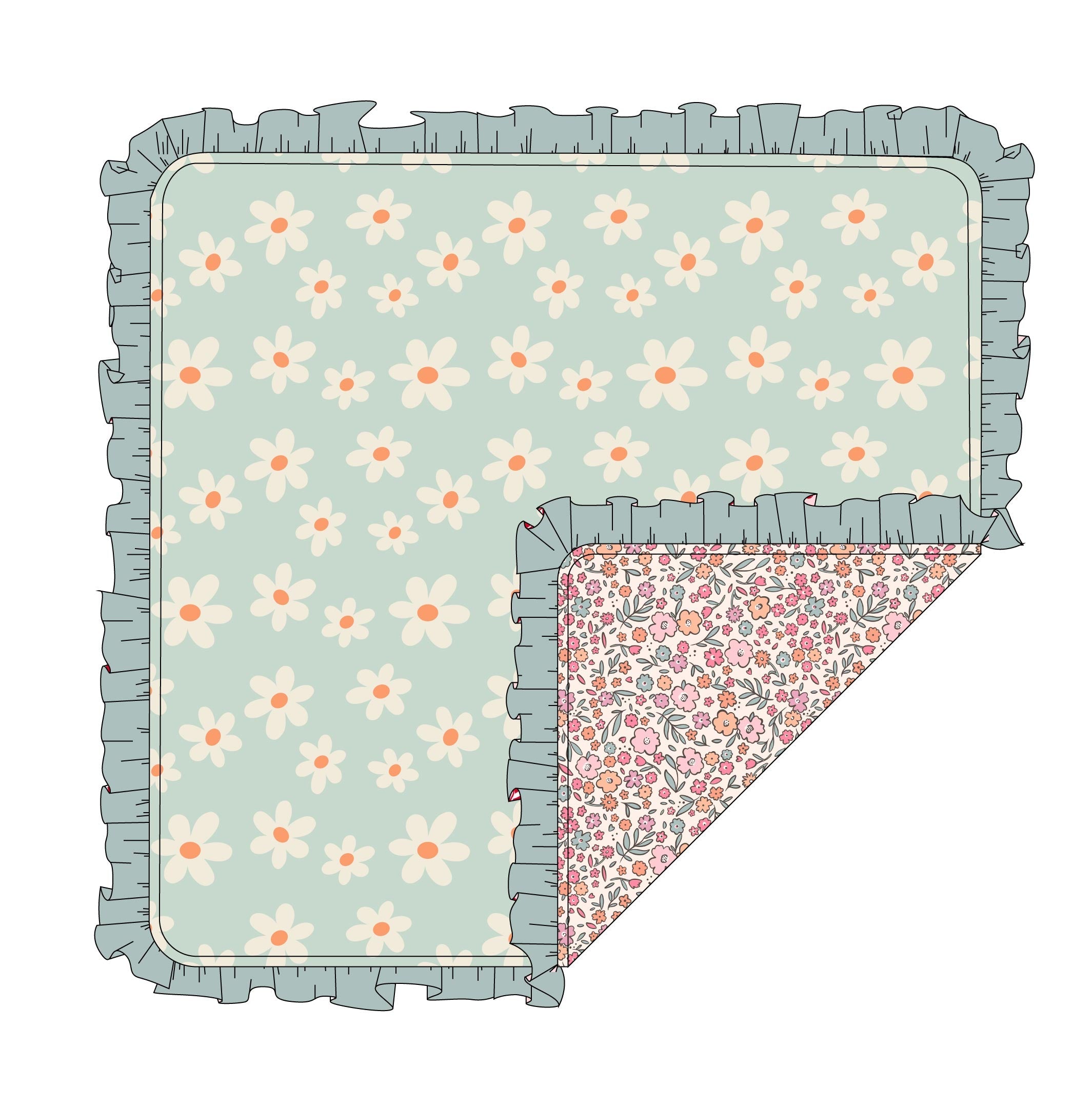 Darling Daisy: Double Layer Fringe Blanket