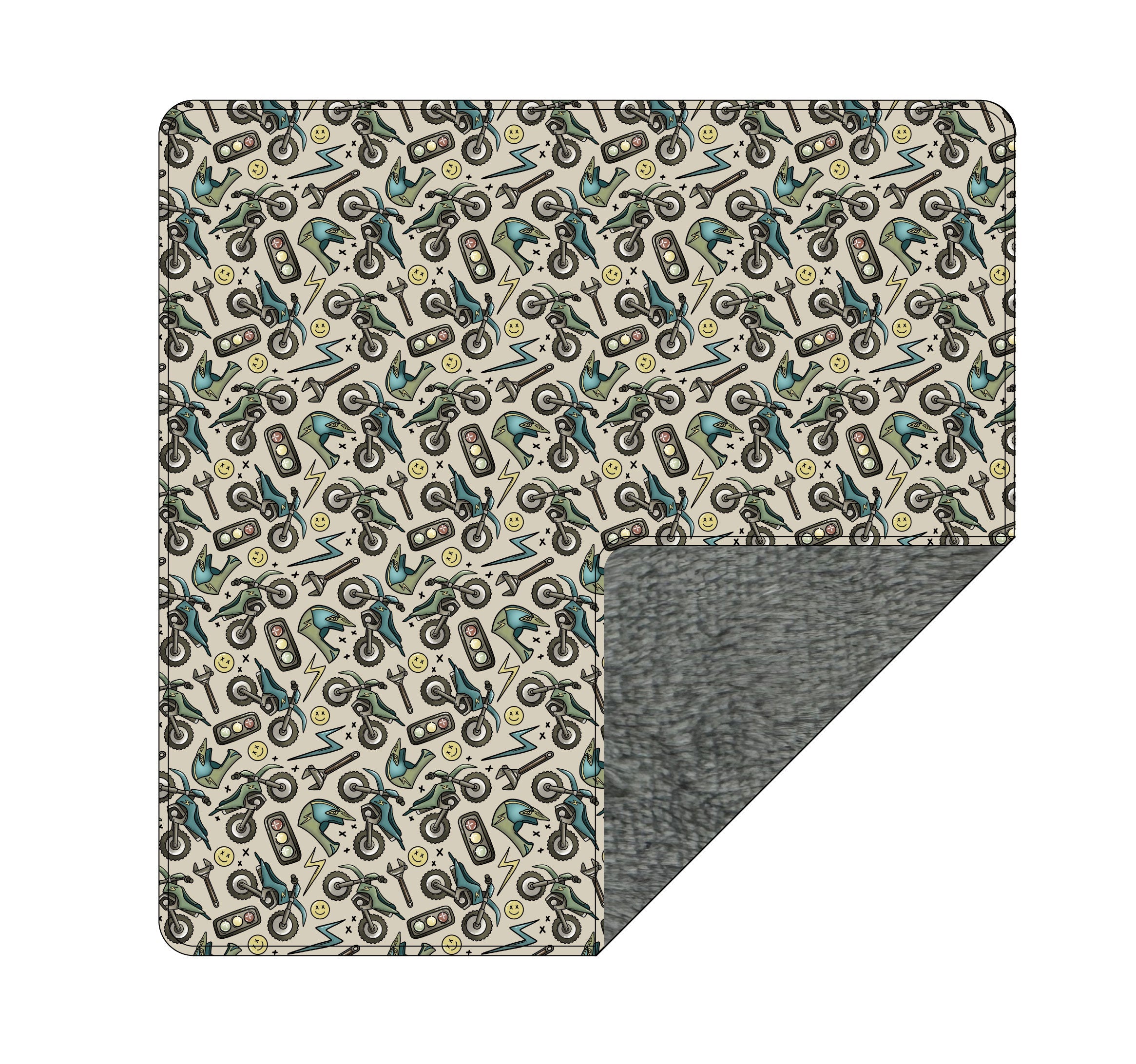 Moto Mayhem: Velvet Plush Blanket