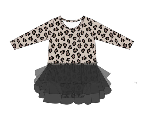 BLT3 • Leopard | Tutu Bodysuit Dress