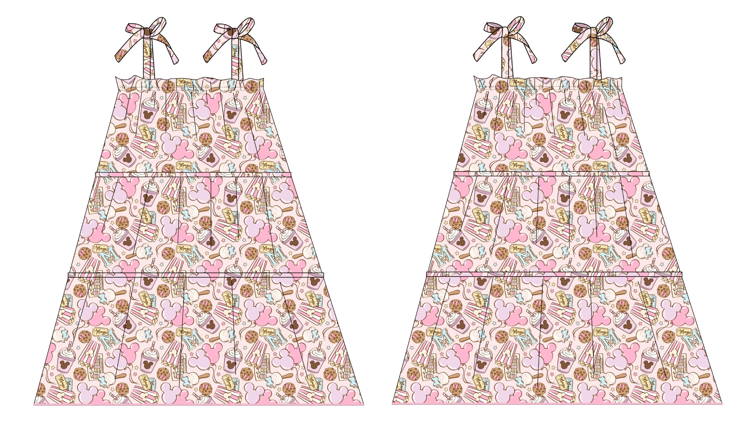 Snacks (pink) - Twirl Dress