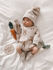 Luna + Luca Bunny Jacquard Romper