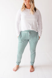 Green Stripes: Women's Joggers
