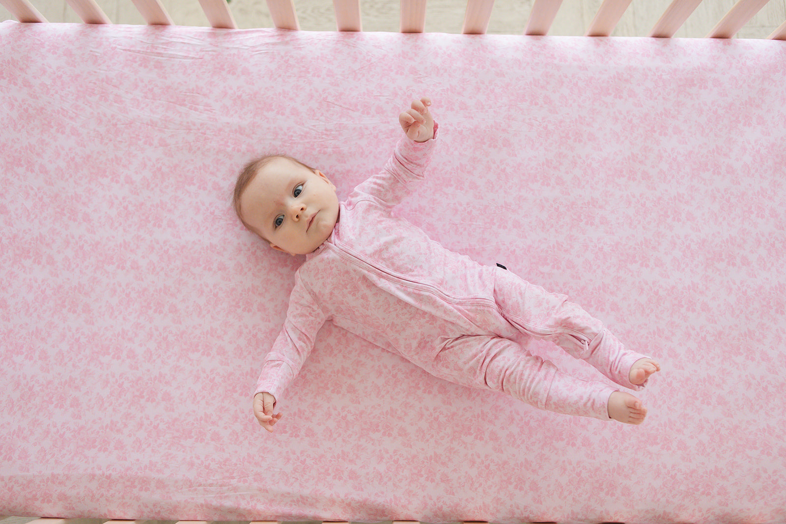 Pink Toile - Crib Sheet