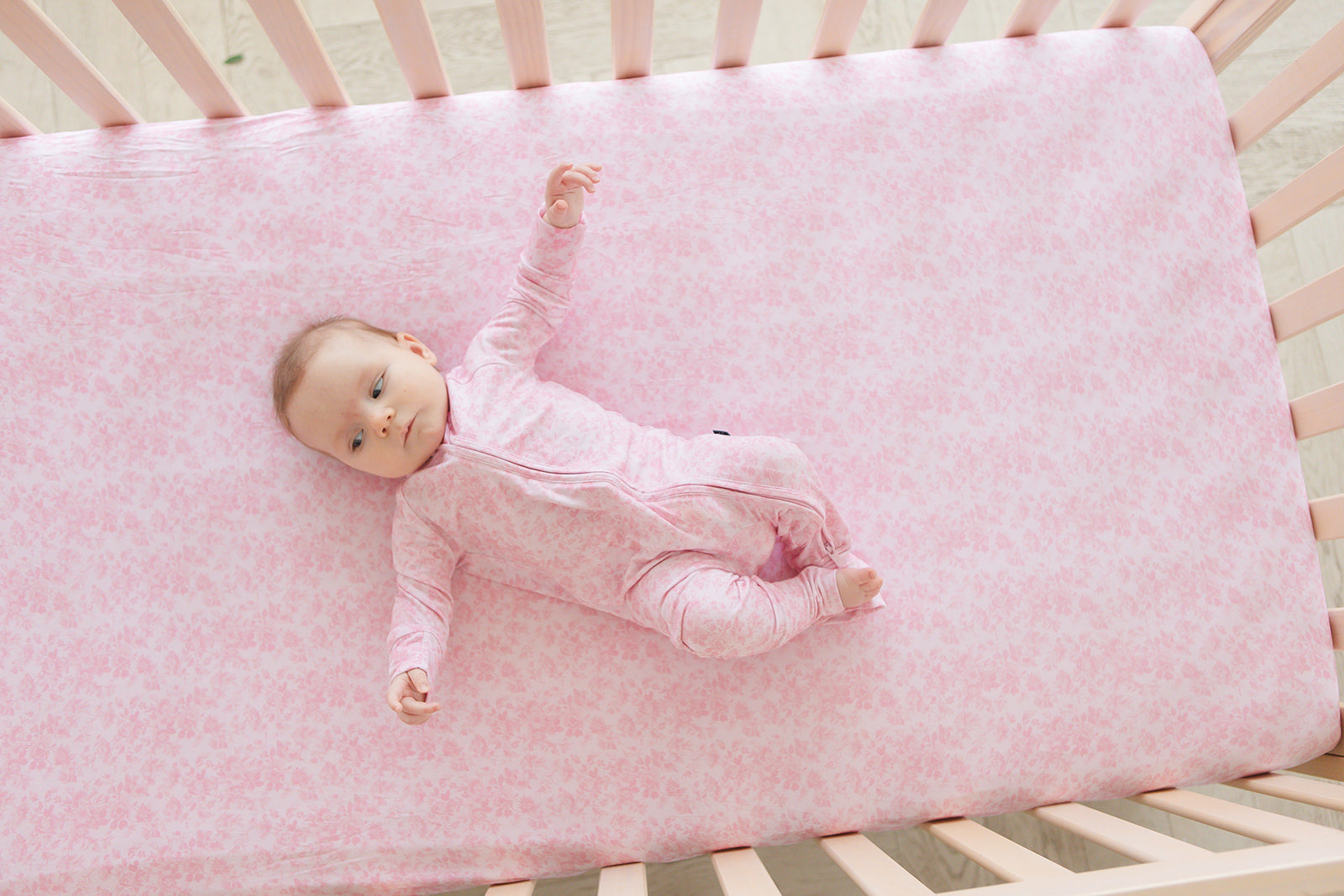 Pink Toile - Crib Sheet
