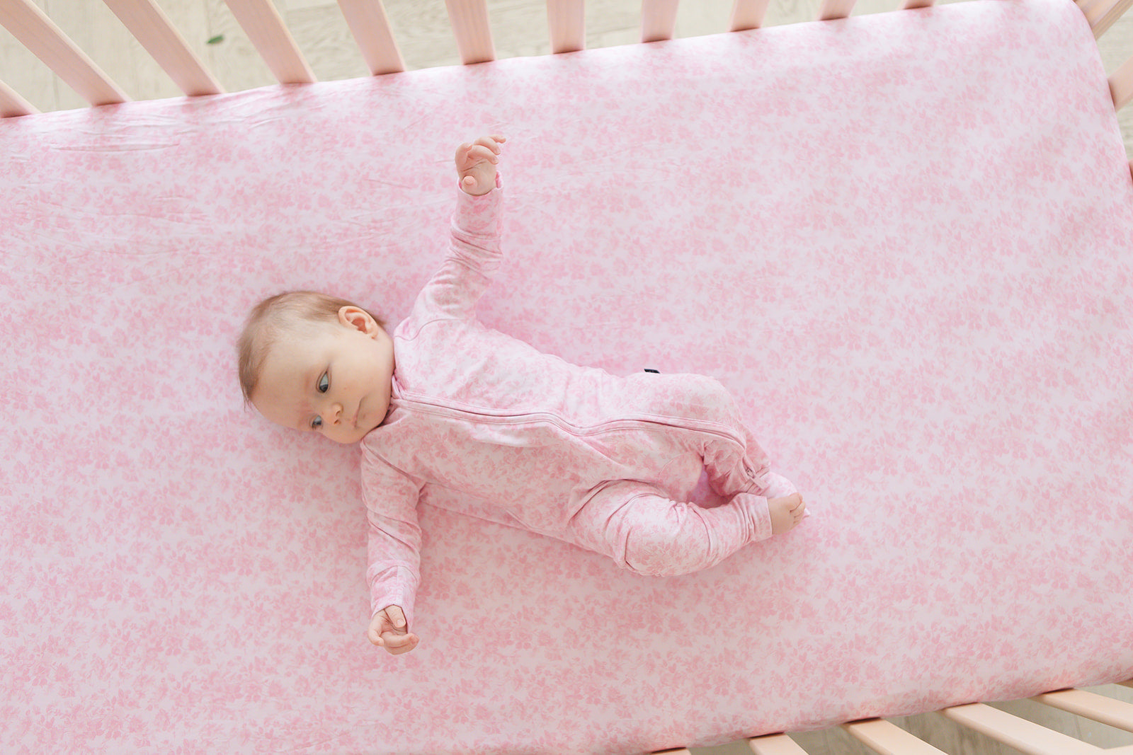 Pink Toile - Crib Sheet