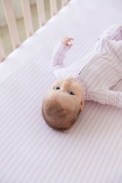 Pink Stripes - Crib Sheet