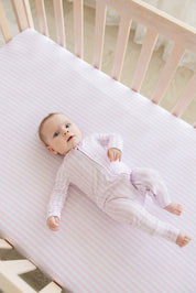 Pink Stripes - Crib Sheet