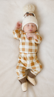 Western Gingham Bodysuit + Pant Set