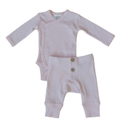 Pink Pointelle Layette Set