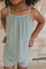 Sage (ribbed) - Tank Short Set