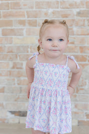 Charlotte - Smocked Diaper Dress Set